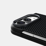 Water-Resistant Carbon Fiber MagSafe Case with Raised Camera Protection for iPhone Duo