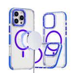 iPhone 16 Series Colorful Transparent MagSafe Case with Aluminum Buttons