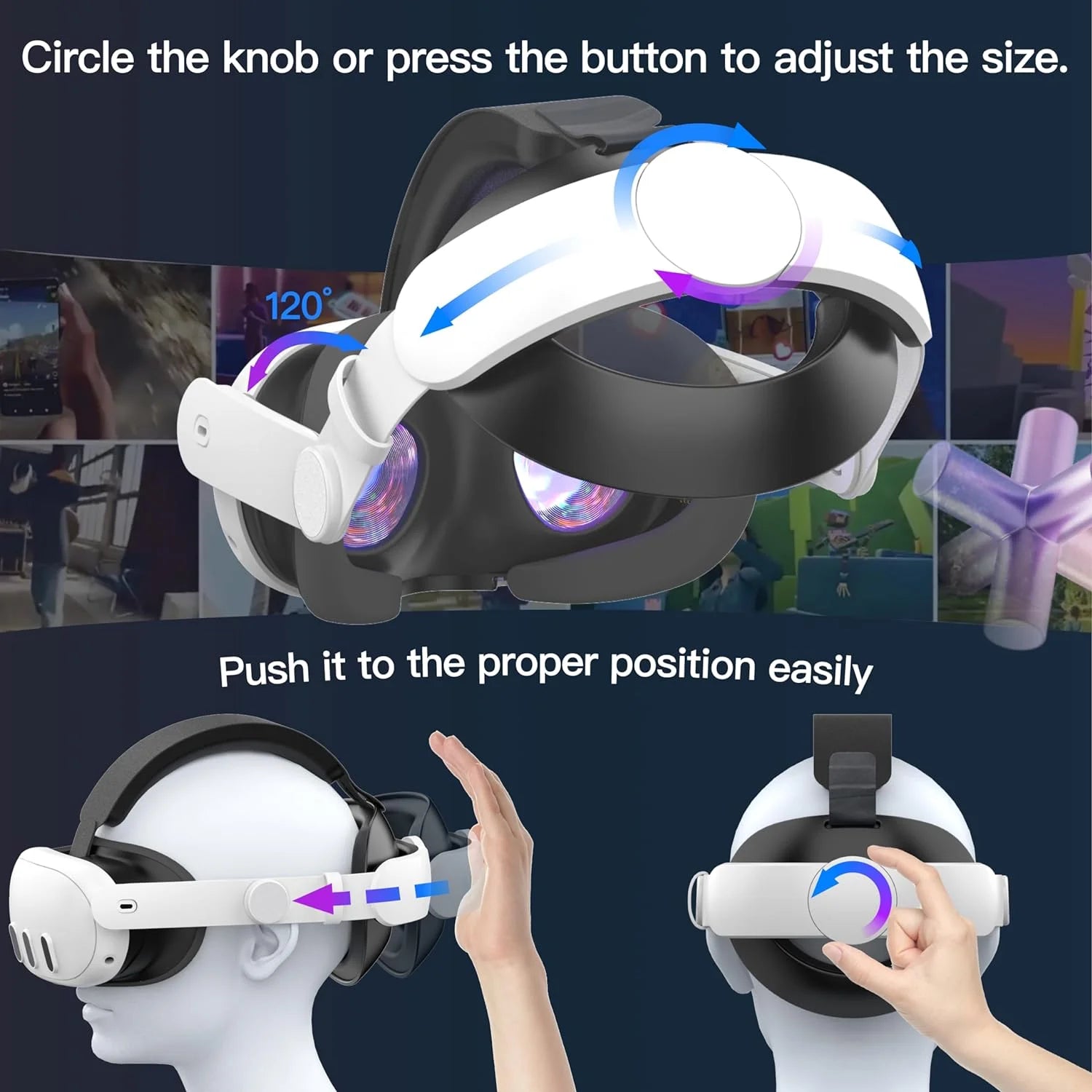 Elite Adjustable Head Strap for Meta Quest 3 / 3S VR Headset