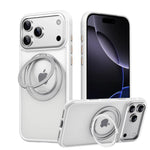iPhone 17 Series Transparent MagSafe Case with 360° Rotating Ring Holder