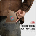 Textured Leather Kickstand Wallet Case with 2-Card Storage for iPhone Duo