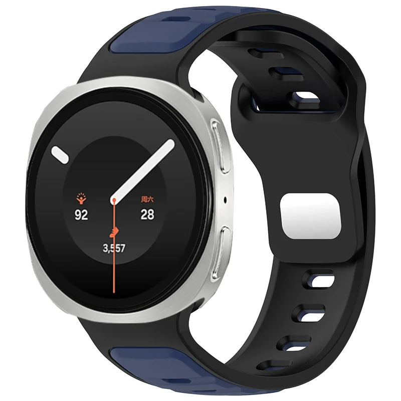 Dual-Color Perforated Sport Watch Band with Quick-Release Lugs for Samsung Galaxy Watch 9