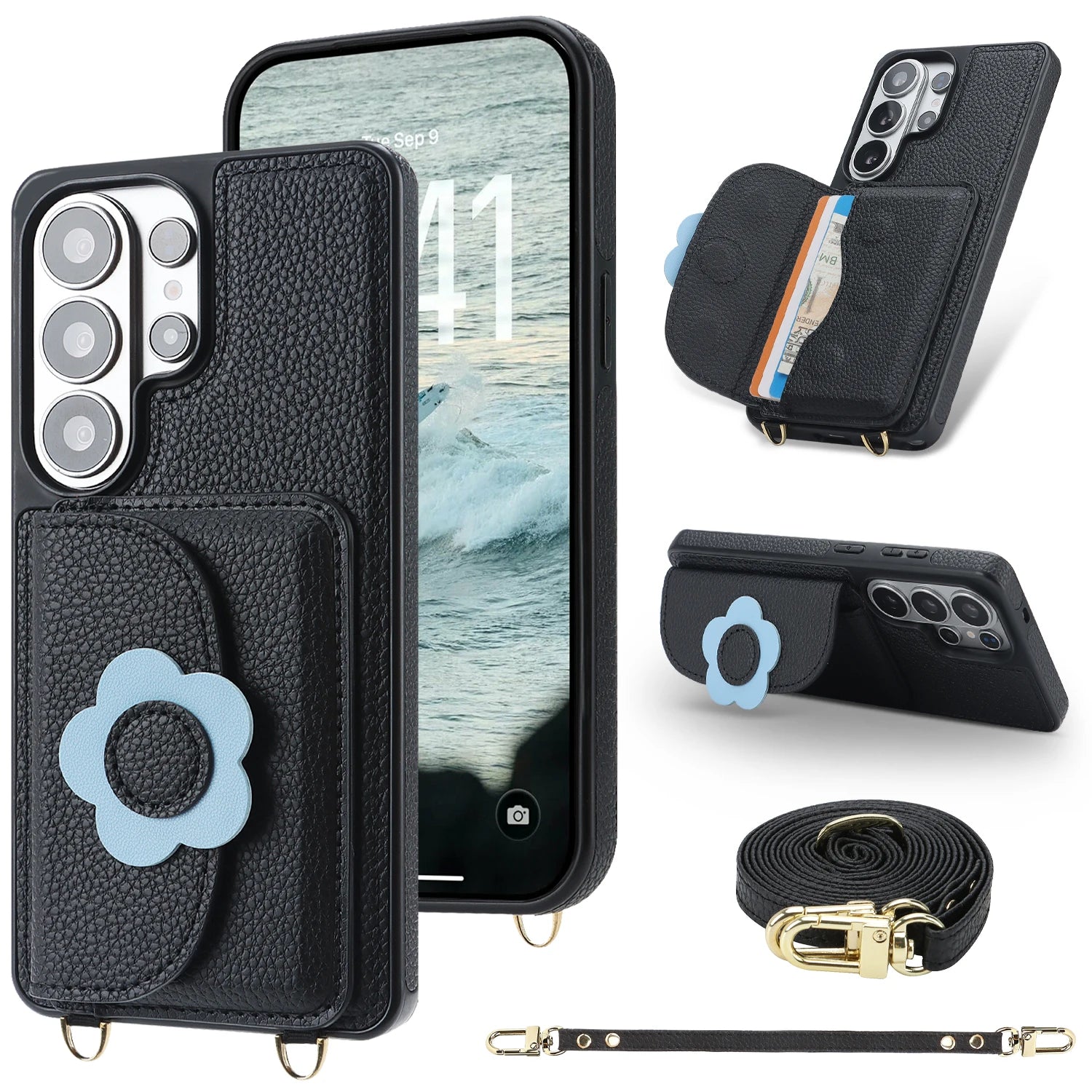 Crossbody Wallet Case with Card and Cash Slots for Samsung Galaxy S26 Series