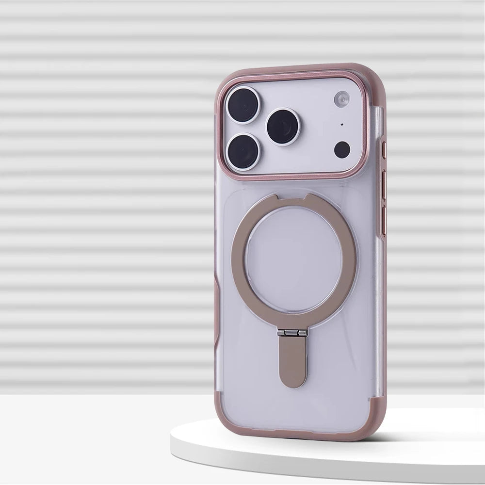 Premium Translucent MagSafe Case with Ring Kickstand for iPhone 17 Series
