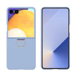 Elegant Matte PC Phone Case with Ring Holder for Samsung Galaxy Z Flip 7