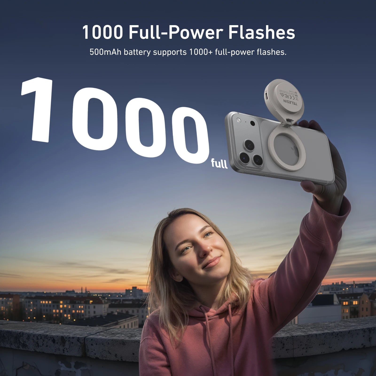 TELESIN Adjustable Brightness Magnetic Selfie Light