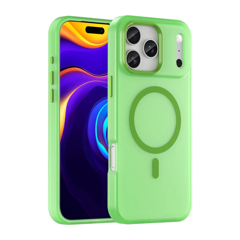 Luxury Shockproof Matte Bumper MagSafe Case for iPhone 17 Series