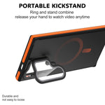 Translucent Matte Magnetic Case with Lens Protector and Stand for Samsung Galaxy S25 Series