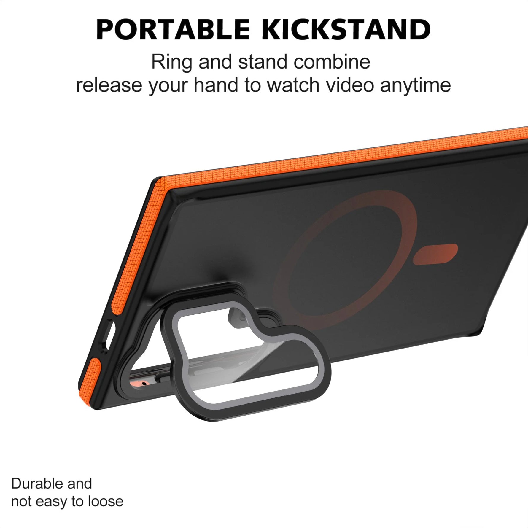 Translucent Matte Magnetic Case with Lens Protector and Stand for Samsung Galaxy S25 Series