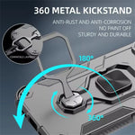 Durable Multi-Function Magnetic Case with Metal Ring Holder for Samsung Galaxy S25 Series