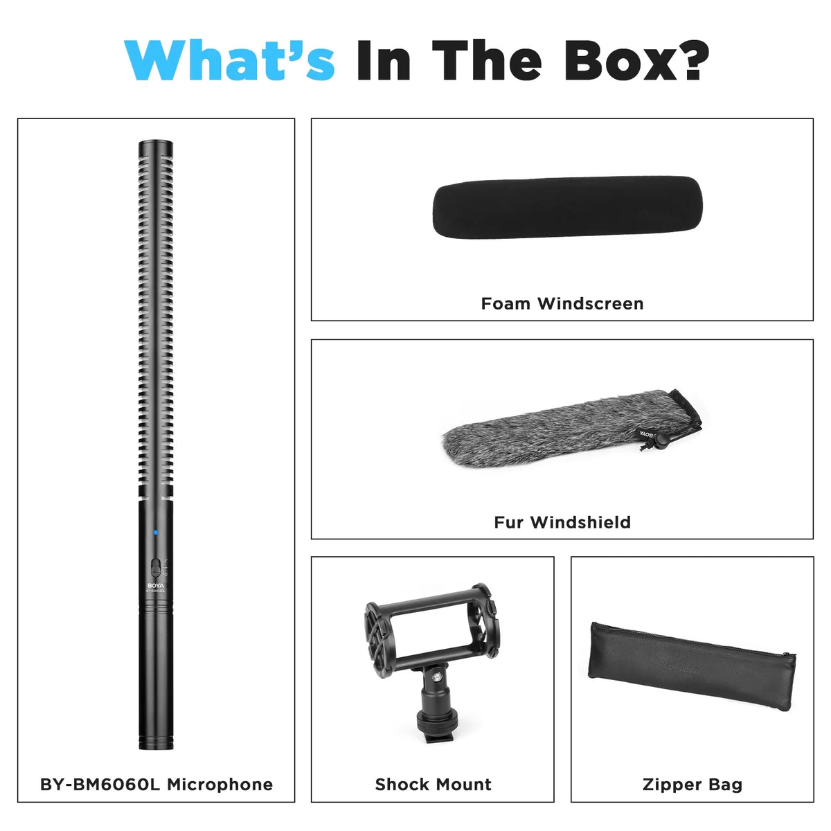 BOYA BY-BM6060L Super-Cardioid Shotgun Microphone with Switchable High-Pass Filter