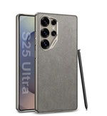 Comfortable Suede Velvet Leather Phone Case with Lens Guard for Samsung Galaxy S25 Ultra