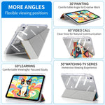 Transparent Auto Wake/Sleep Folio Case with Stylus Slot for iPad Air M2
