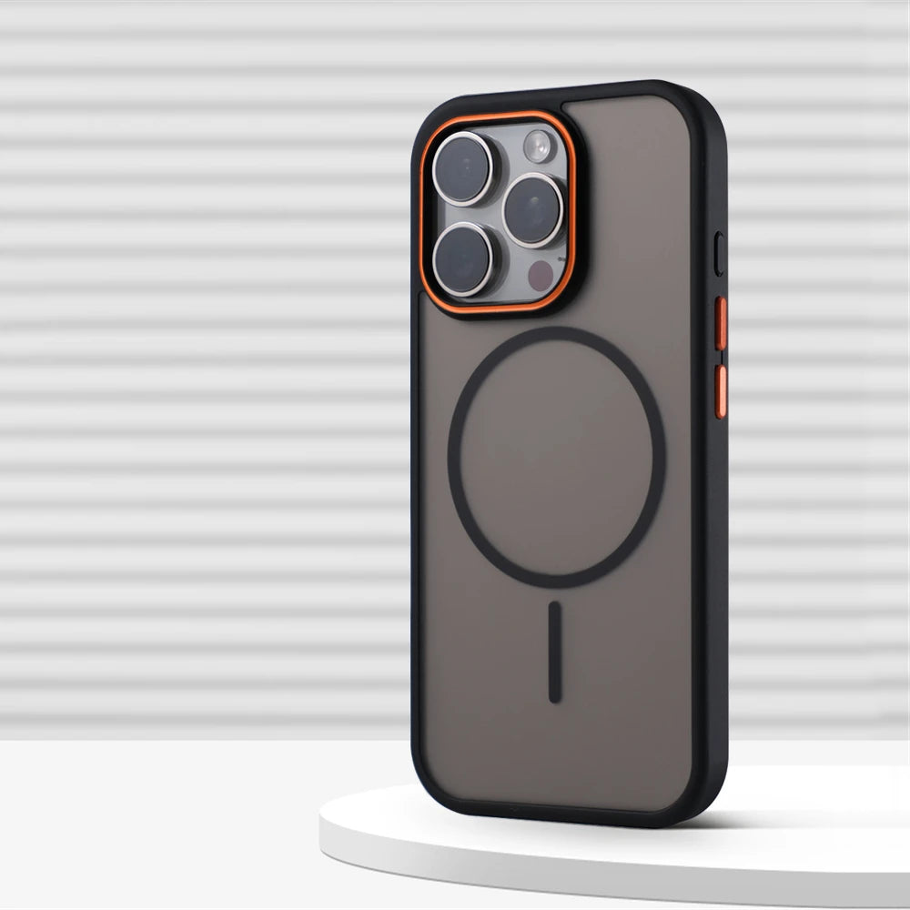 Shockproof Matte Translucent MagSafe Case for iPhone 16 Series