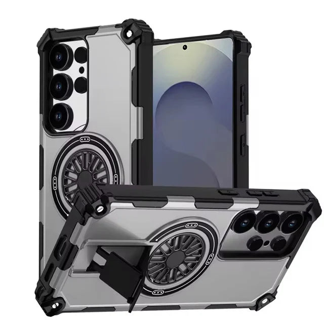 Military Armor Magnetic Case with Kickstand for Galaxy S26 Series