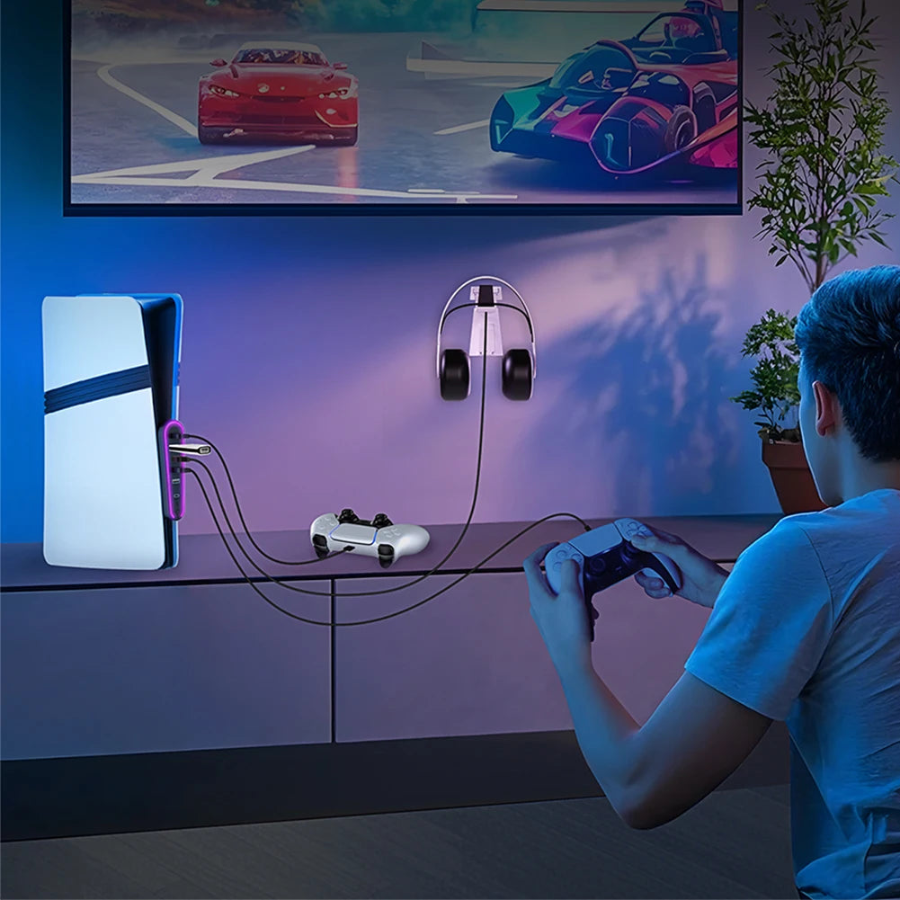 High-Speed 6-Port USB Splitter for PlayStation 5 Pro