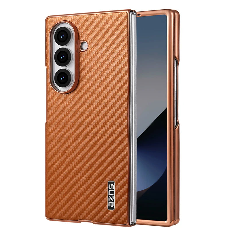 Luxury Carbon Fiber Pattern Phone Case for Samsung Galaxy Z Fold 7