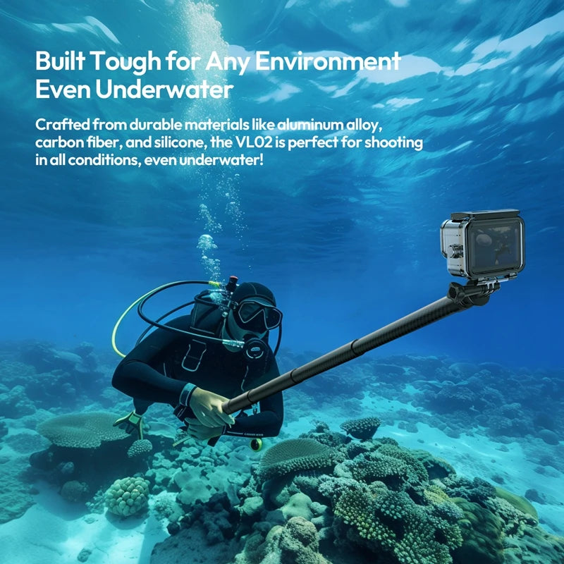 Ulanzi VL02 2.7M Carbon Fiber Extension Selfie Stick