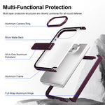 Aluminum Alloy Kickstand Case with Full Hinge Protection for iPhone Duo