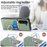 Luxury Leather Case for Samsung Galaxy Z Fold 6 with Card Holder & Magnetic Ring Stand