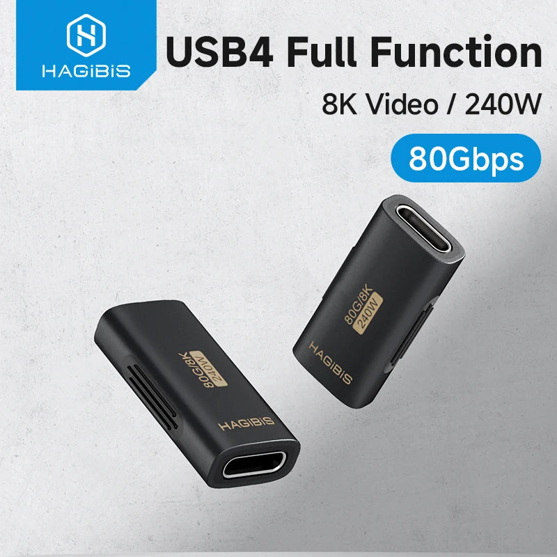 Hagibis USB4 USB-C Female to Female Extension Adapter
