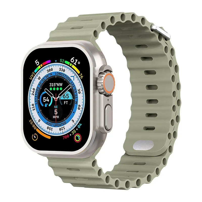 Soft-Touch Ocean Silicone Sport Band for Apple Watch