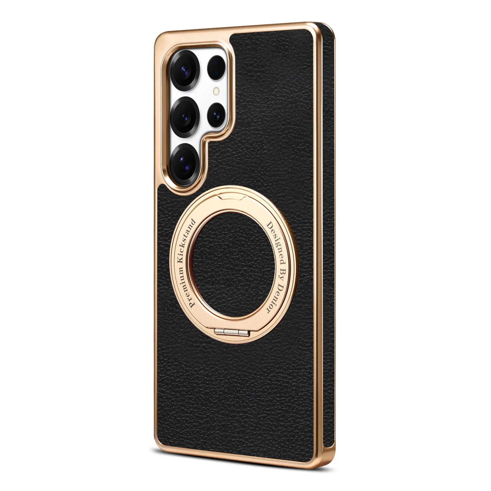 Lychee Leather Magnetic Case with 360° Stand for Samsung Galaxy S24 Ultra