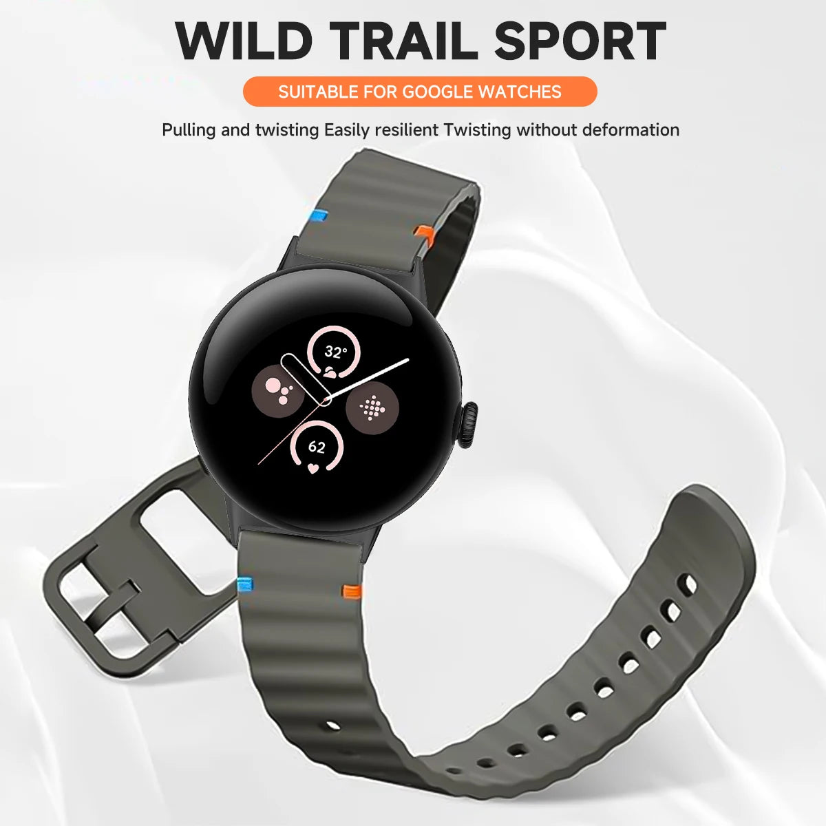 Sport Silicone Strap for Google Pixel Watch 3