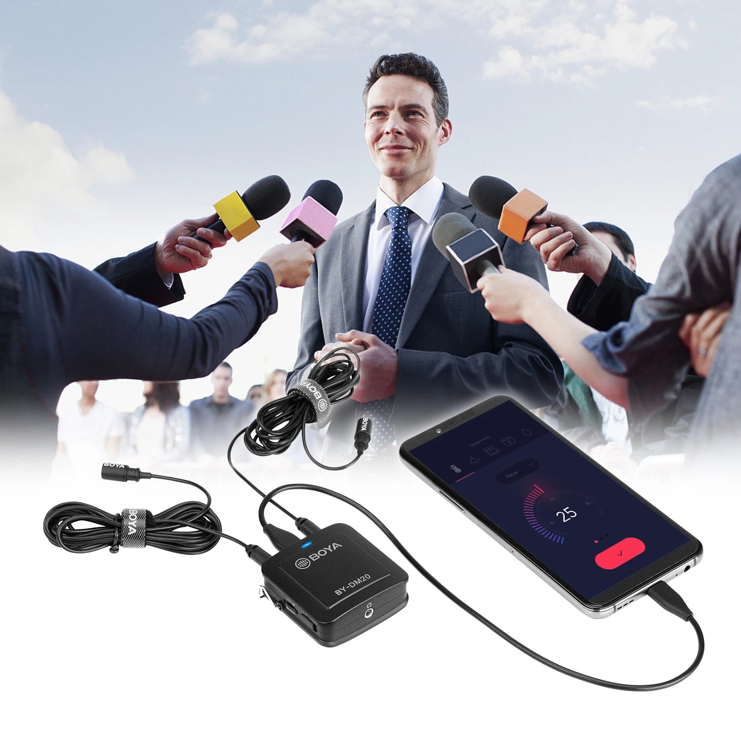 BOYA BY-DM20 Professional Clip-On Lavalier Microphone
