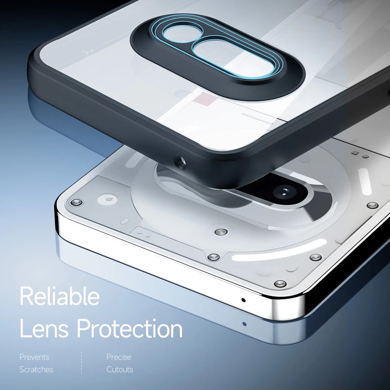 Anti-Fingerprint Transparent PC + TPU Case for Nothing Phone 3a