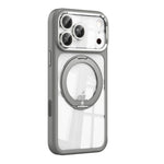 Clear MagSafe Case with Rotating Ring Stand and Removable Camera Protector for iPhone 17 Series
