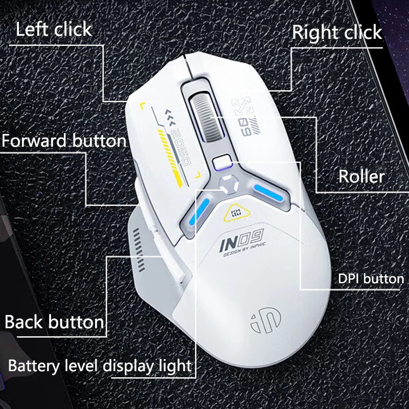 Inphic IN9 Bluetooth Rechargeable Gaming Mouse