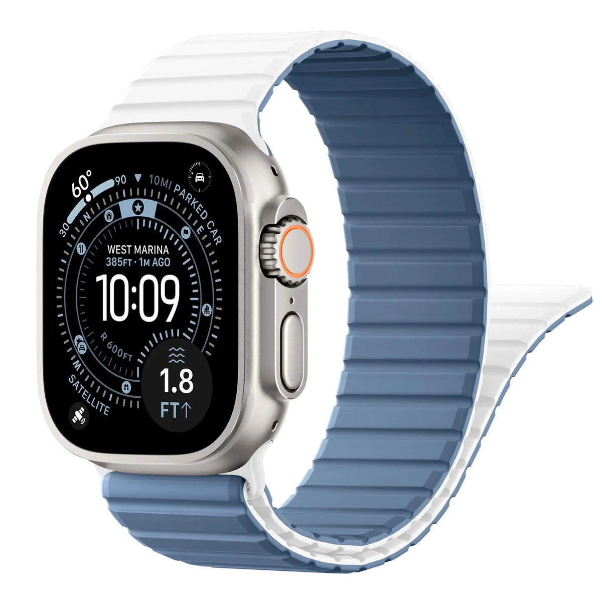 Silicone Loop Strap with Magnetic Closure for Apple Watch