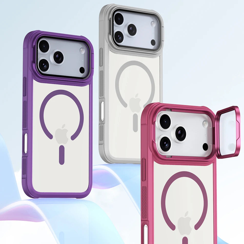 Premium MagSafe Case with Glass Camera Lens Protection for iPhone 17 Series