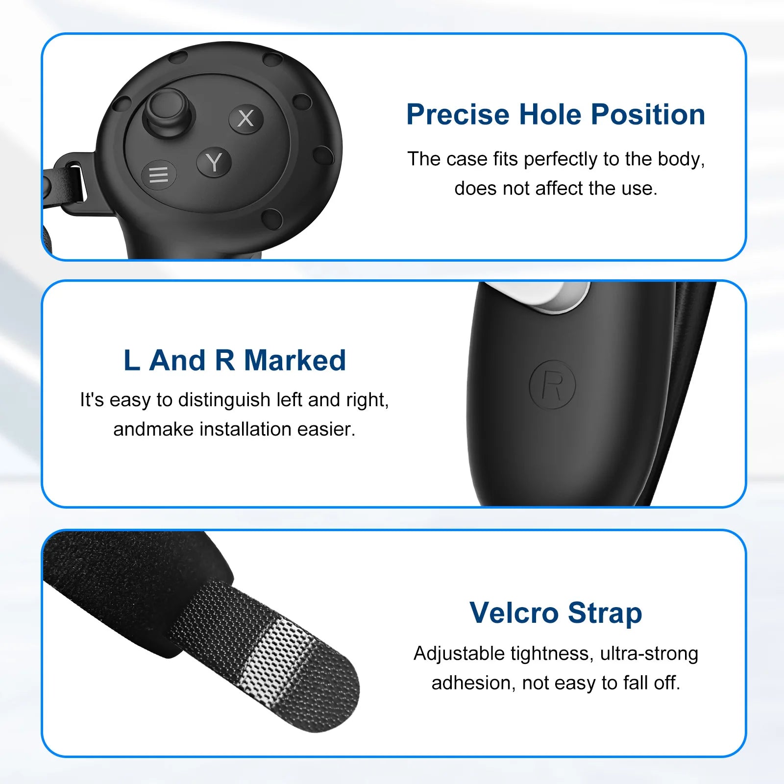 Sweat-Proof Silicone Handle Cover for Meta Quest 3 Touch Controllers