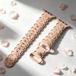 Silicone Floral Engraved Band with Scalloped Edges for Apple Watch