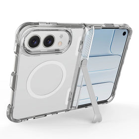 Transparent Kickstand Case with Magnetic Alignment Ring for iPhone Duo