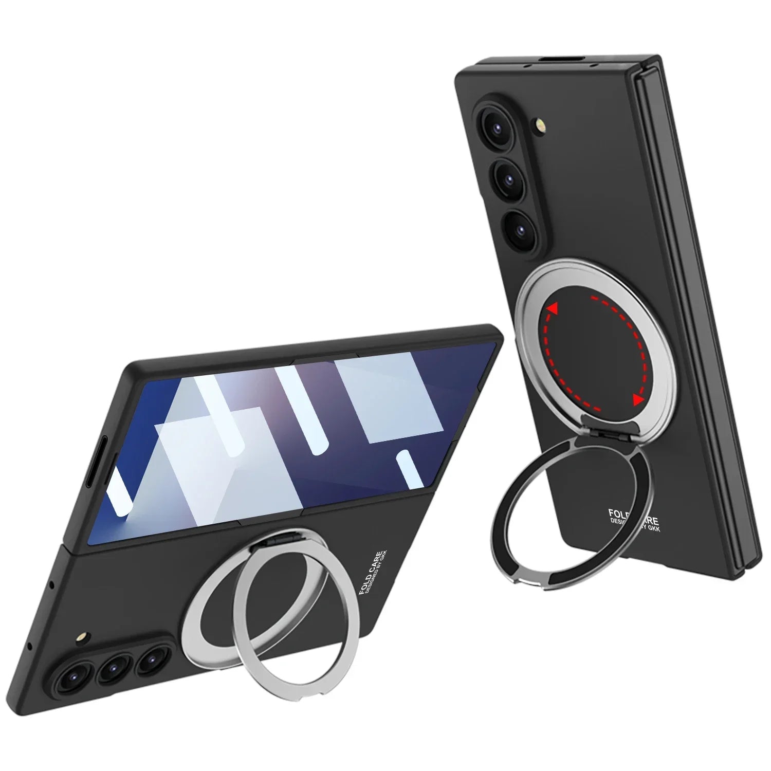 Samsung Galaxy Z Fold7 Magnetic Phone Case with 360° Rotating Bracket