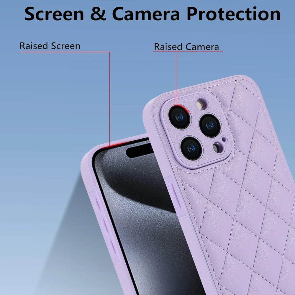 iPhone 15 Series Leather Crossbody Phone Case