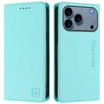 Luxury RFID Blocking Leather Flip Wallet Case for iPhone 17 Series