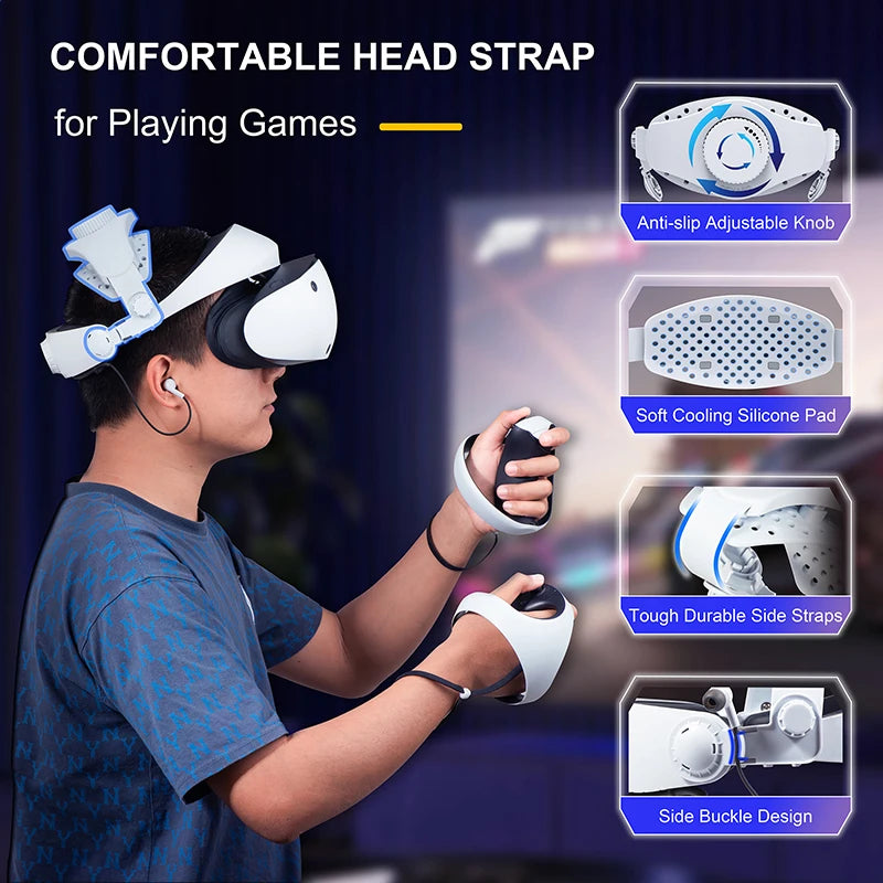 Retractable Headband Support for PlayStation VR2