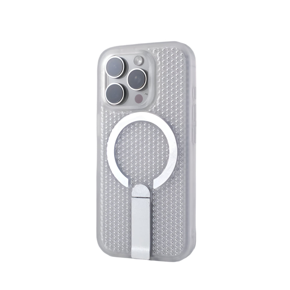 Honeycomb Mesh Hard Case with MagSafe & Kickstand for iPhone 15 Series