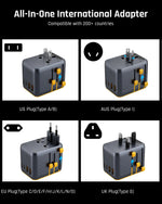VOLTME 65W GaN 7-in-1 Universal Travel Adapter