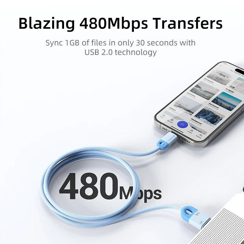 CABLETIME 6A USB-A to USB-C Fast Charge Cable