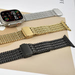 Magnetic Clasp Braided Mesh Band with Adjustable Sizing for Apple Watch