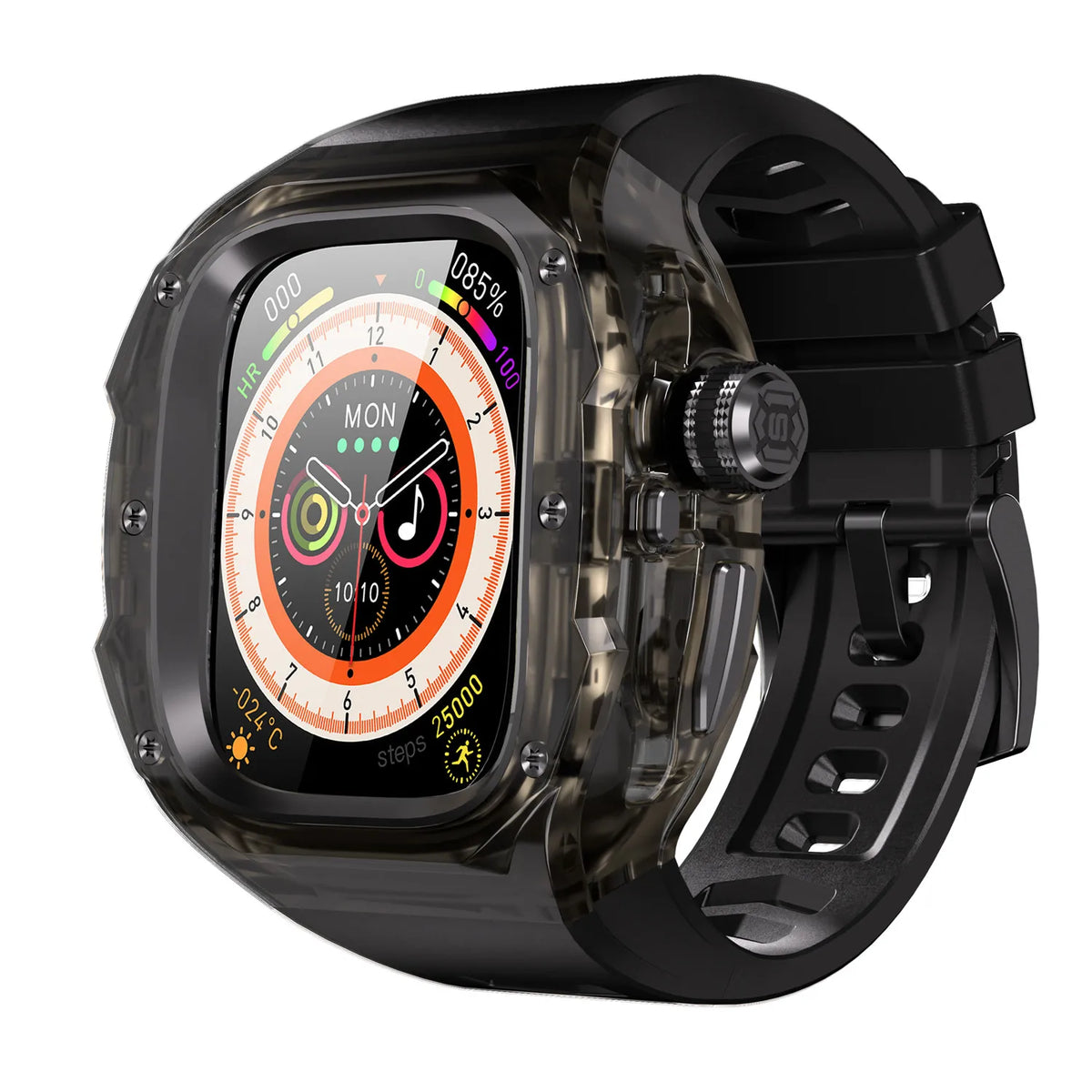 Clear Rugged Case with Silicone Band for Apple Watch Ultra