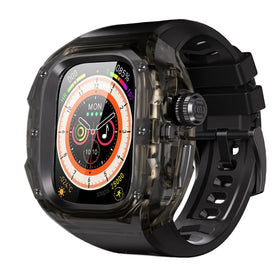 Clear Rugged Case with Silicone Band for Apple Watch Ultra