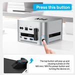 Acasis 10Gbps USB-C Dock for Mac Mini M4/M4 Pro with Dual NVMe Enclosures