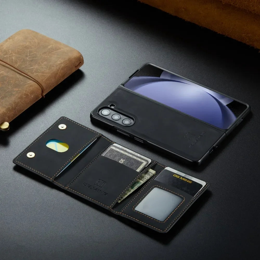 2-in-1 Detachable Leather Phone Case with Card Slot for Samsung Galaxy Z Fold 5