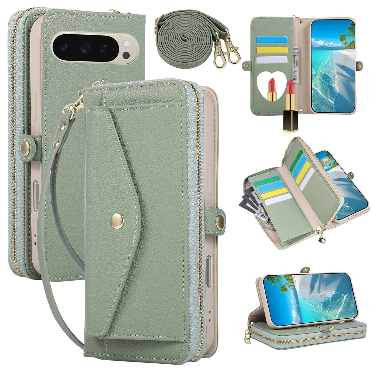 Crossbody Strap Wallet Case For Google Pixel 10 Series